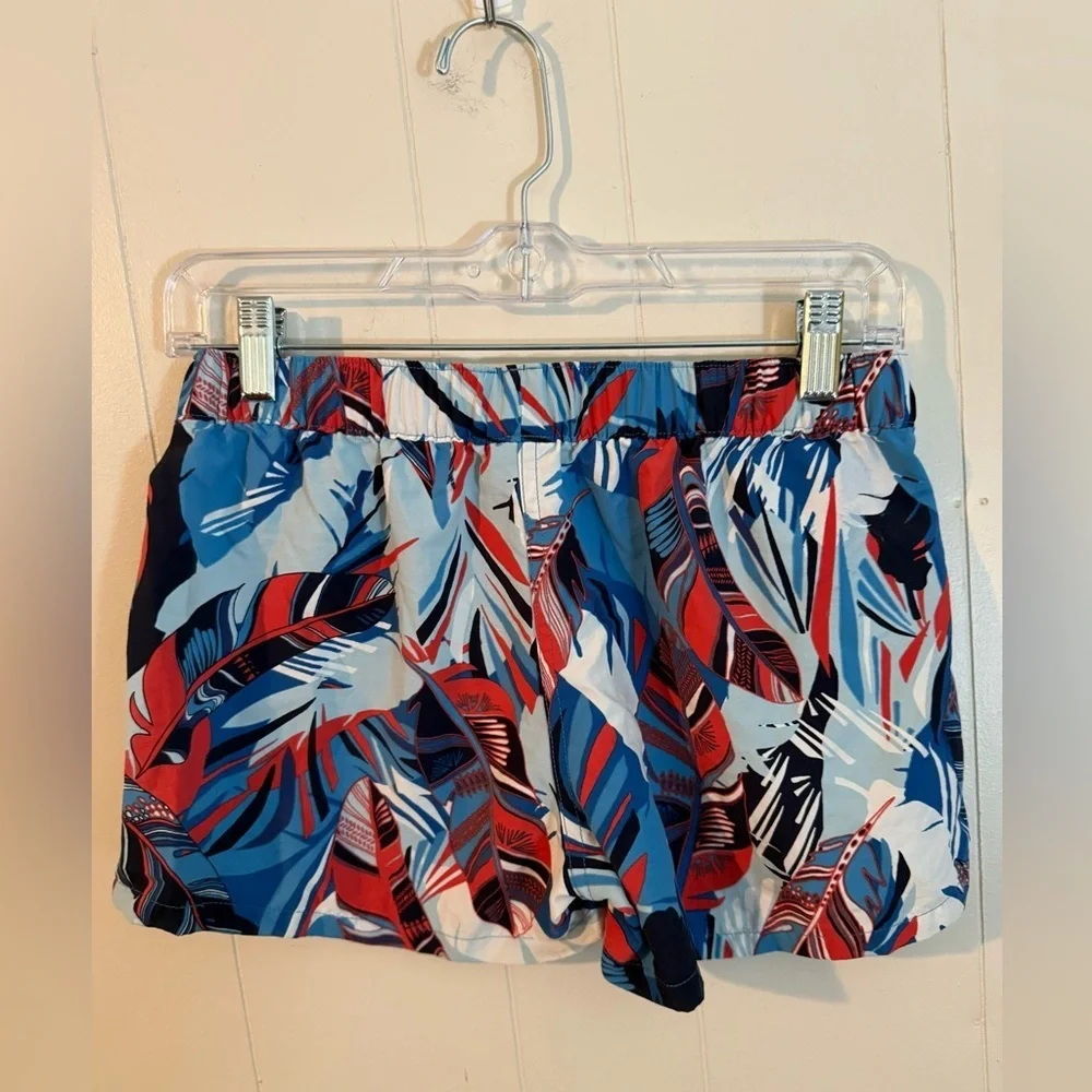 Patagonia S Barely Baggies Shorts Wild Paradise Catalyst Blue Red Feather - Picture 6 of 8